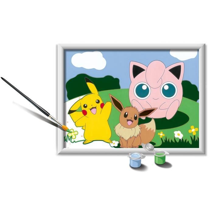CreArt Kids 18x24cm Pokemon, Kit de peinture par numéros Numéro d'Art, Des 7 ans, 25839, Ravensburger