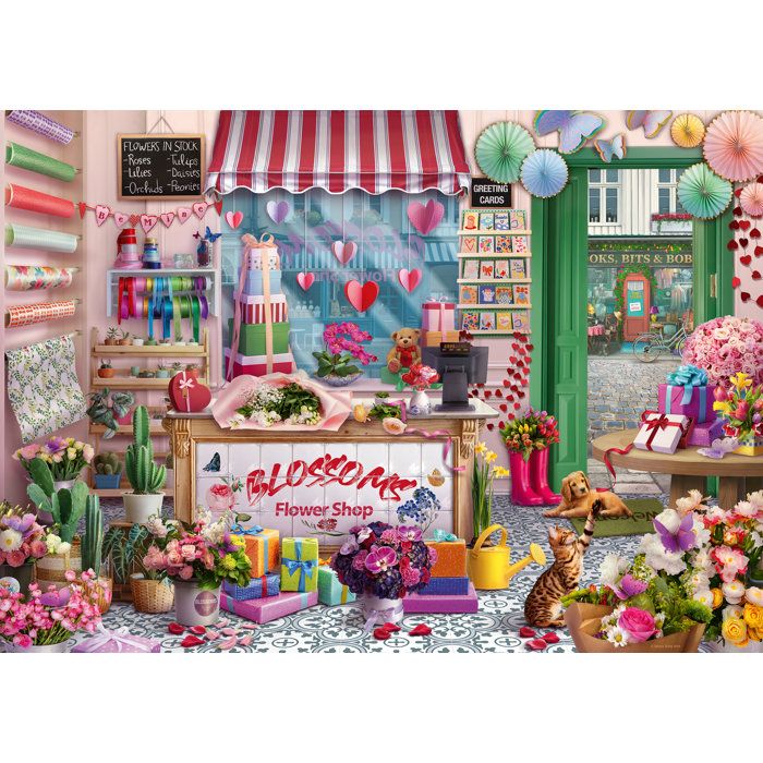 Ravensburger - Puzzle Adulte - Puzzle 1000 pieces - La boutique de fleurs -des 14 ans - Puzzle de qualité supérieure - 12001727
