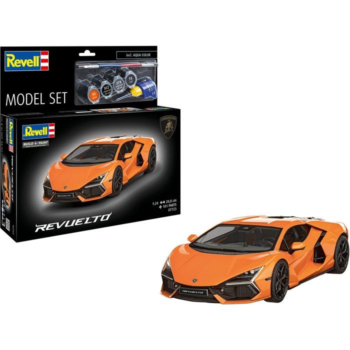 Maquette de voiture - REVELL - Model Set - Lamborghini Revuelto - Avec colle, peintures et accessoires