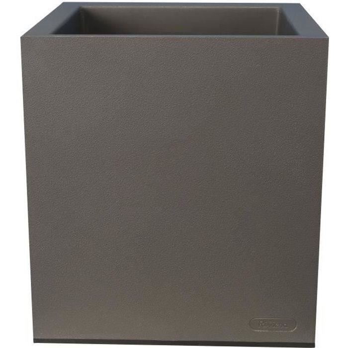 Bac ŕ fleurs - RIVIERA - Granit - 29,5x29,5x33,5 cm - Gris