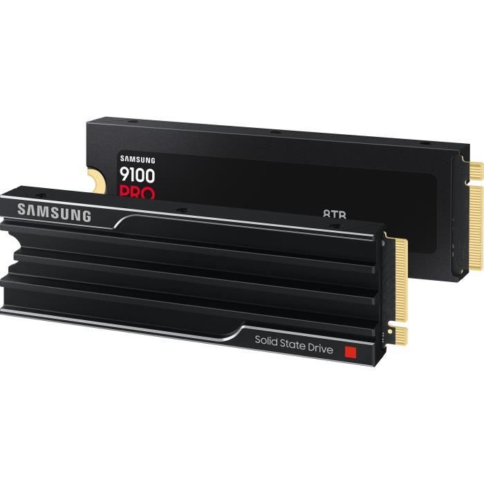 SAMSUNG - MZ-VAP8T0CW - SSD Interne 9100 PRO avec dissipateur - 8 To - NVMe 2.0 M.2 PCIe 5.0 x4