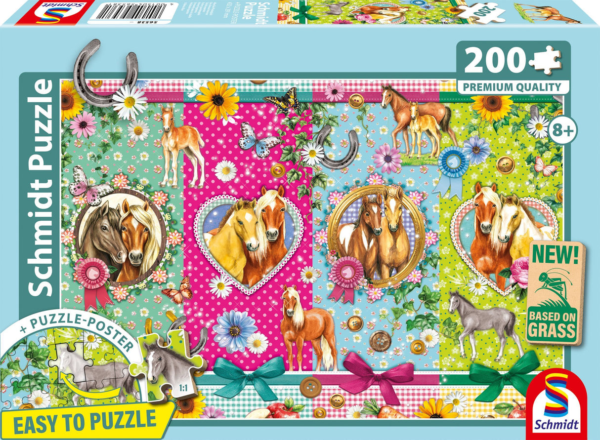 Puzzle - SCHMIDT SPIELE - Des chevaux heureux - 200 pieces - Des 8 ans