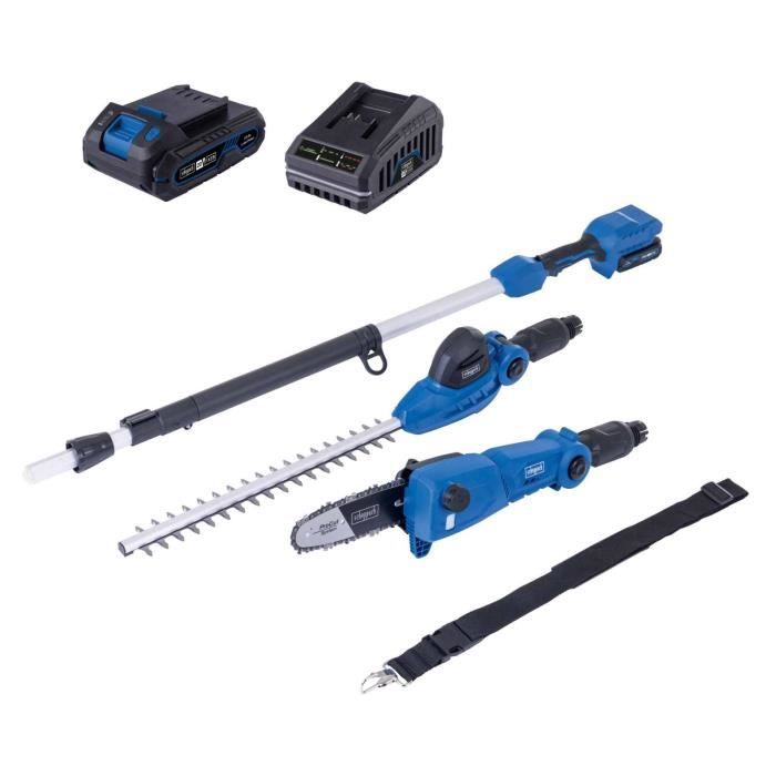Outil multifonctions 2 en 1 sans fil SCHEPPACH C-PHTS410-X - Set S - Batterie 20 V 2,0 Ah IXES + chargeur