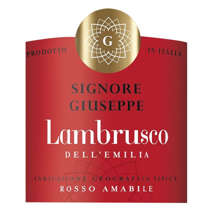 Lambrusco Rouge - Signore Giuseppe - Vin pétillant - 75 cl