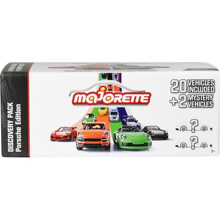 Coffret Discovery Porsche 20+2 Véhicules - MAJORETTE - 22 voitures Porsche métal dont 2 mysteres - Échelle 1/64 - Des 3 ans