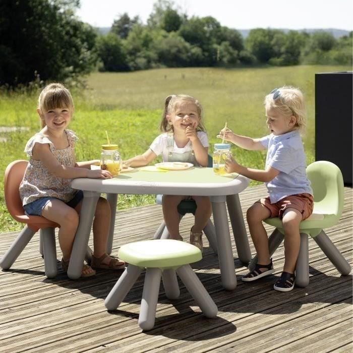 Smoby Life - Chaise enfant Bleu ciel - Pieds soufflés - Intérieur et Extérieur - Anti-UV