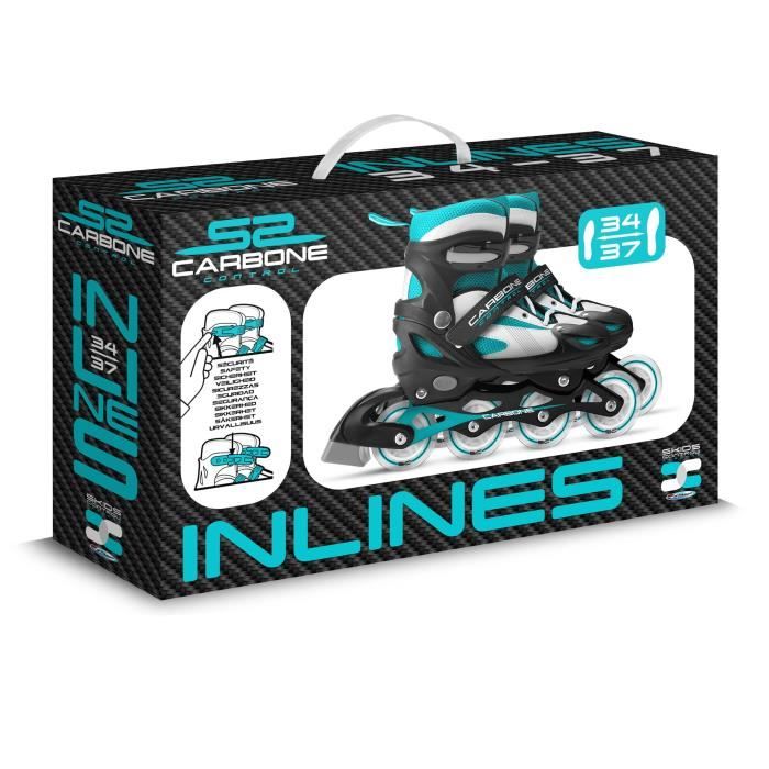 Roller en ligne ajustable Semi soft In-line - taille 34-37 - SKIDS CONTROL CARBONE - JK525302