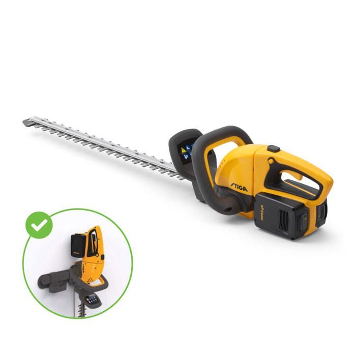 STIGA STIGA HT 300E KIT TAILLE-HAIE SANS FIL, 40V, LAME 54 CM – 2 BATT. 20V 2AH + SYST. RECHARGE EMBARQUÉ, POIGNÉE ROTATIVE 180° –