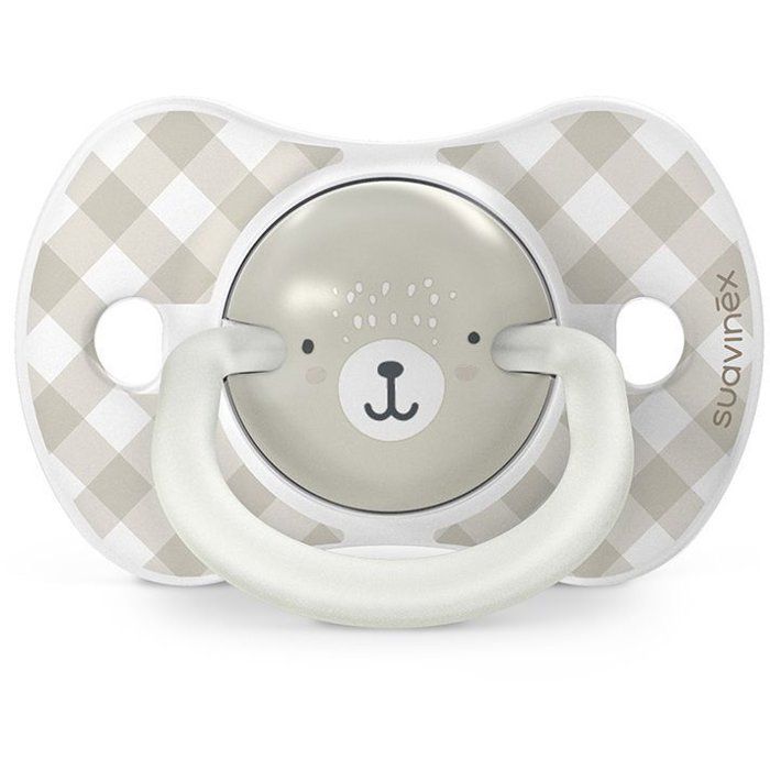 Lot de 2 sucettes symétriques - SUAVINEX - Night&Day Wild&Free - SX Pro - 0 a 6 mois - Gris