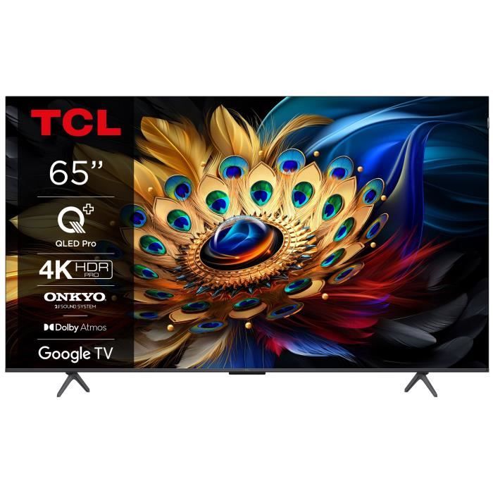 TCL 65C655 - TV QLED Pro 65 (164 cm) - 4K UHD 3840x2160 - HDR10 - Google TV - 3xHDMI 2.1 - WiFi
