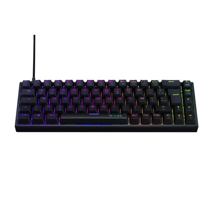 Clavier Gamer - The G-Lab - KEYZ TITAN - Mécanique (Switch Rouge) - Filaire - RGB - Noir