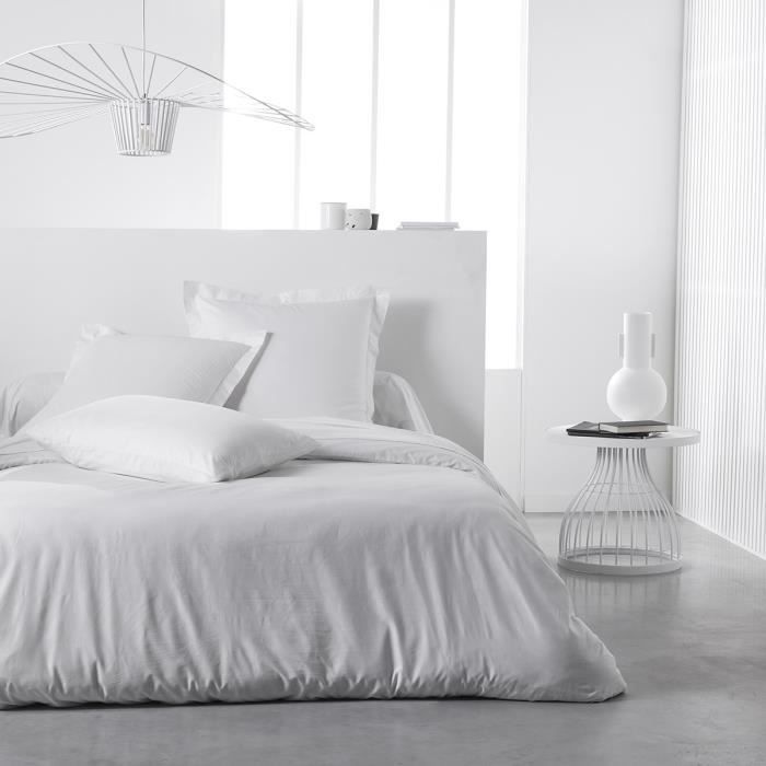 Drap housse TODAY Essential - 160 x 200+25 cm - 1 personne - 100% Coton jersey - Craie