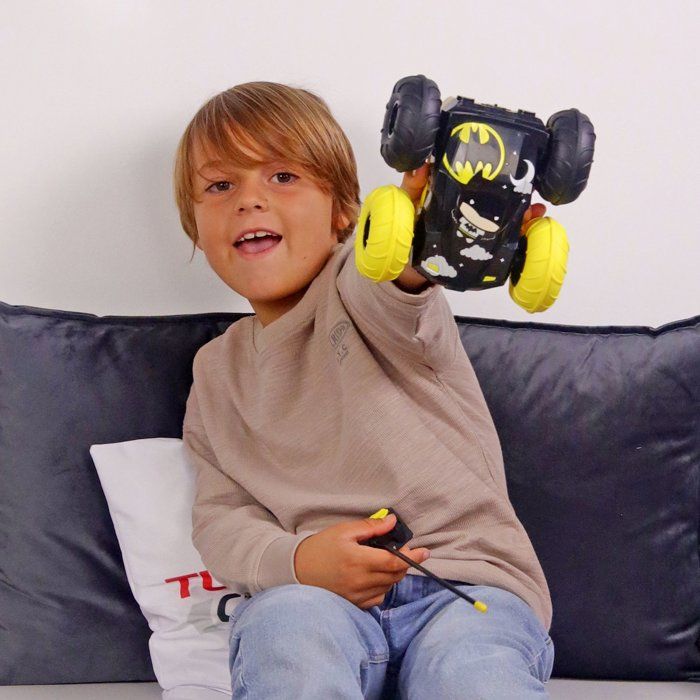 Flip Batman vs Robin RC télécommandée - TURBO CHALLENGE - 096644 - Double face - Cascades - Licence DC - Des 3 ans