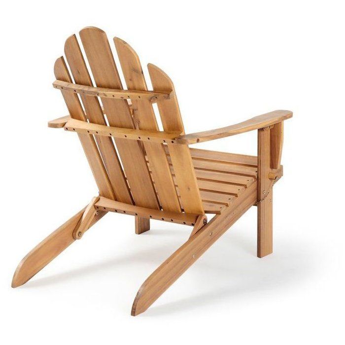 Fauteuil de jardin Adirondack pliable en bois d'Acacia FSC - MALO - Bois naturel - 69 x 93 x H.87 cm