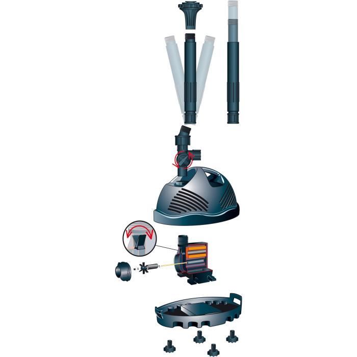 Pompe de bassin UBBINK Elimax 500 pour jeux et jets d'eau - Débit 700l/h