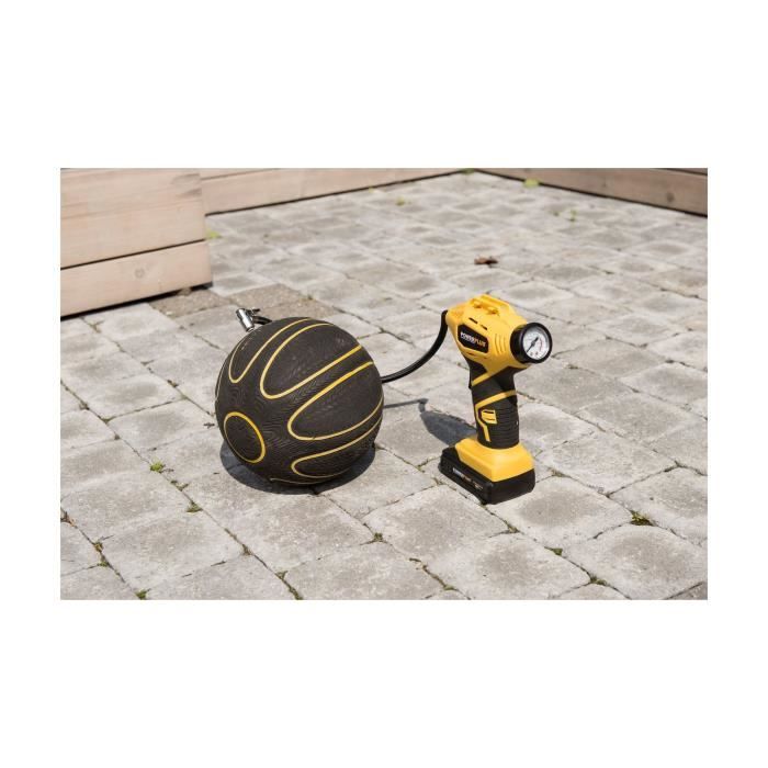 Compresseur/Gonfleur d'air portable sans fil 18V - POWERPLUS - Pompe ŕ air - Facile ŕ manipuler