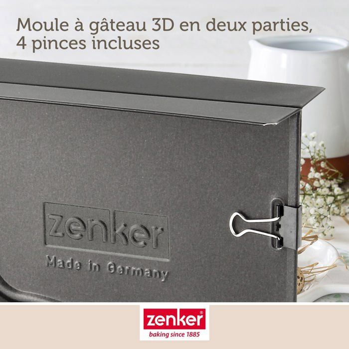 Ensemble de moule lapin de P‚ques 3D et 5 emporte-pieces lapin - ZENKER