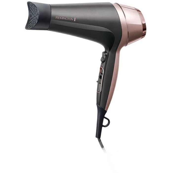 Remington D5706 Coffret Coiffure, Seche-Cheveux Ionique Curl Confidence 2200W, Brosse 45mm, Grille Céramique, Léger, Silencieux
