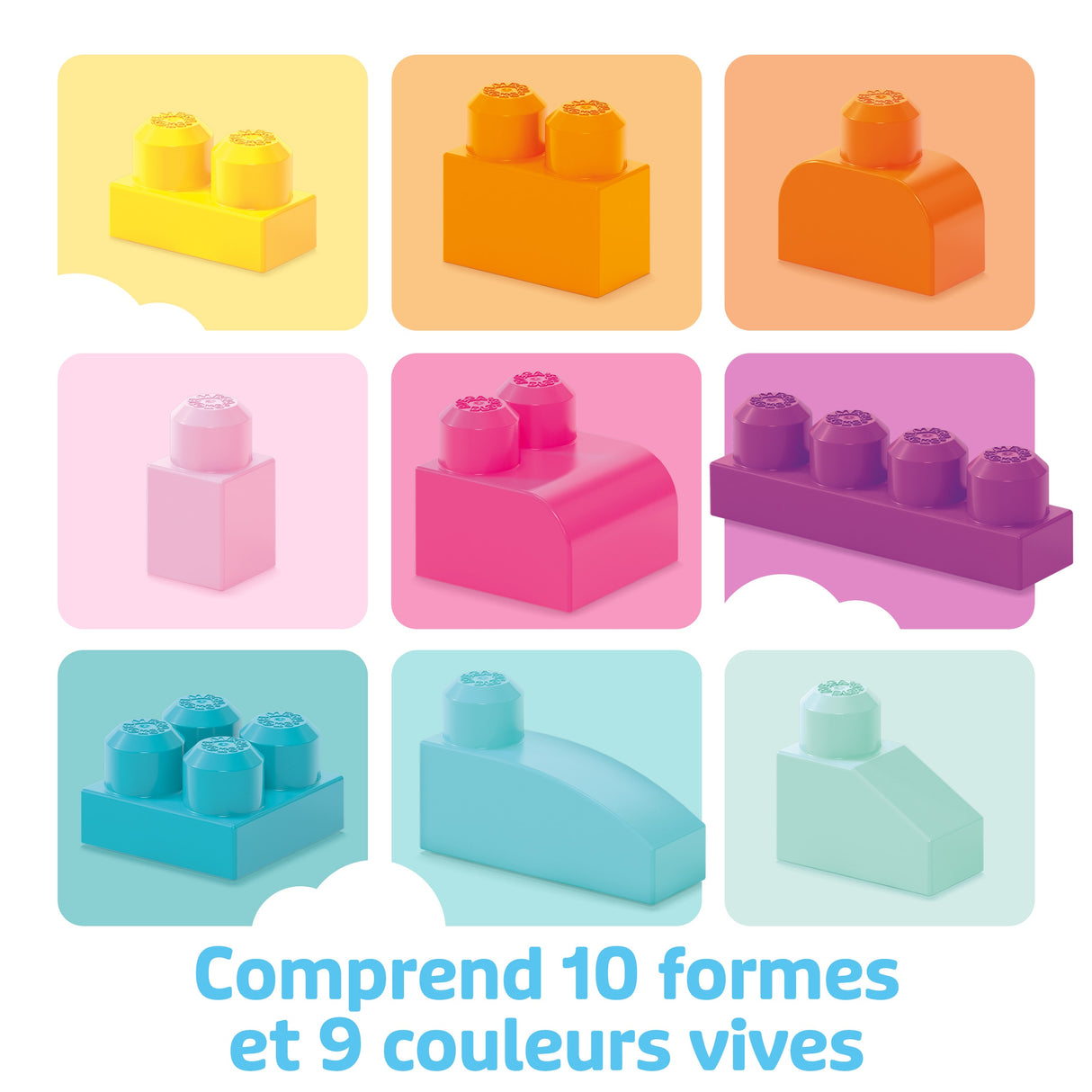 Mega Bloks - Sac Medium Rose 60 briques - Briques de construction - 12 mois et + DCH54
