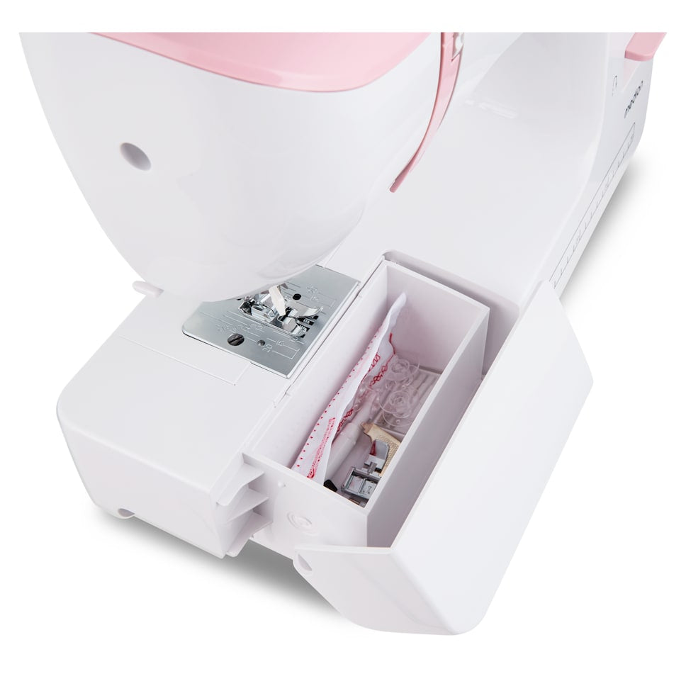 Machine a Coudre - MEDION - SM 60 - 62W - 24 Points + Points Doubles - 700 tr/min - LED - Rose