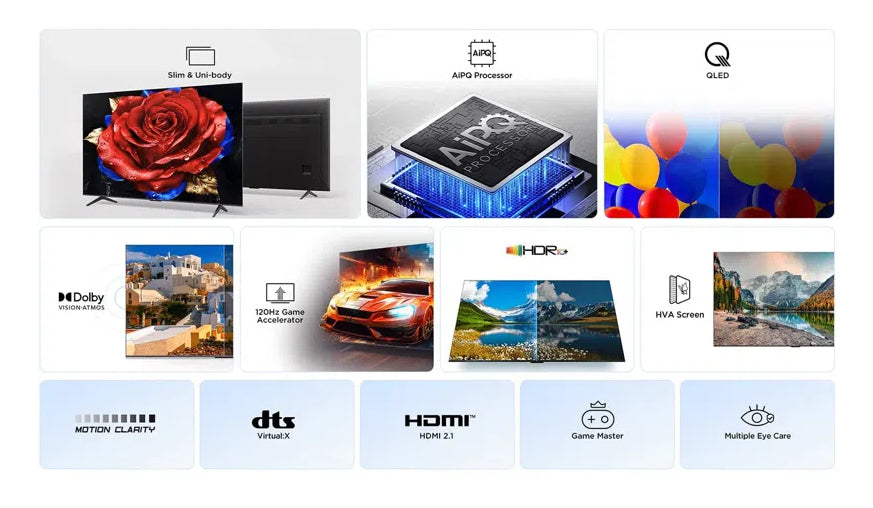 TCL 50T69C - TV QLED 50 (127 cm) - 4K UHD 3840x2160 - HDR10+ - Android TV - 3xHDMI 2.1 - WiFi