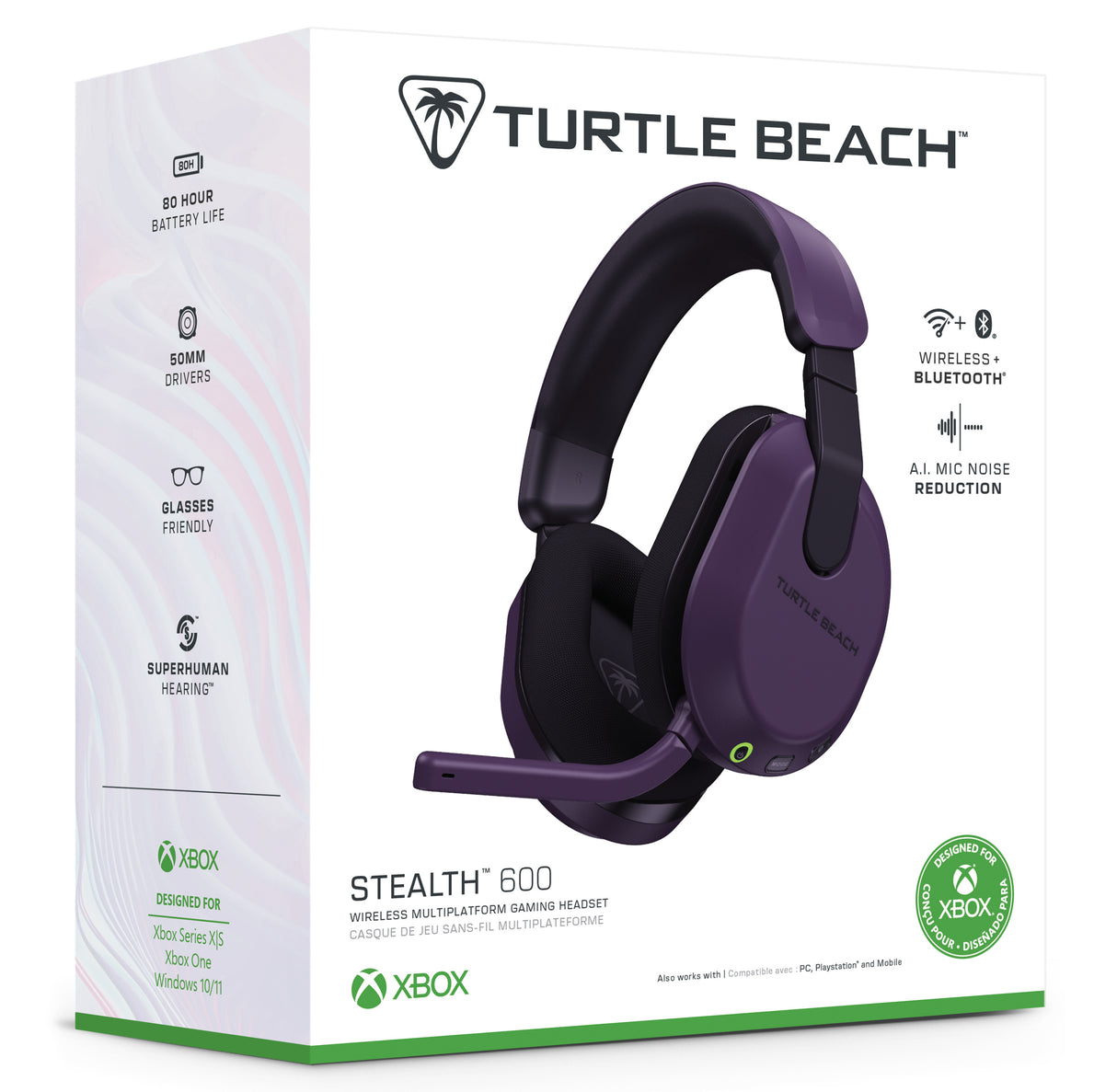 Casque gaming sans fil - TURTLE BEACH - TBS-2102-45 - Stealth 600 - Gen 3 - XB - Violet