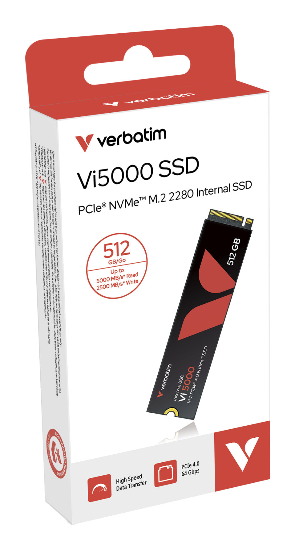 Disque SSD Verbatim Vi5000 512Go - NVMe M.2 Type 2280