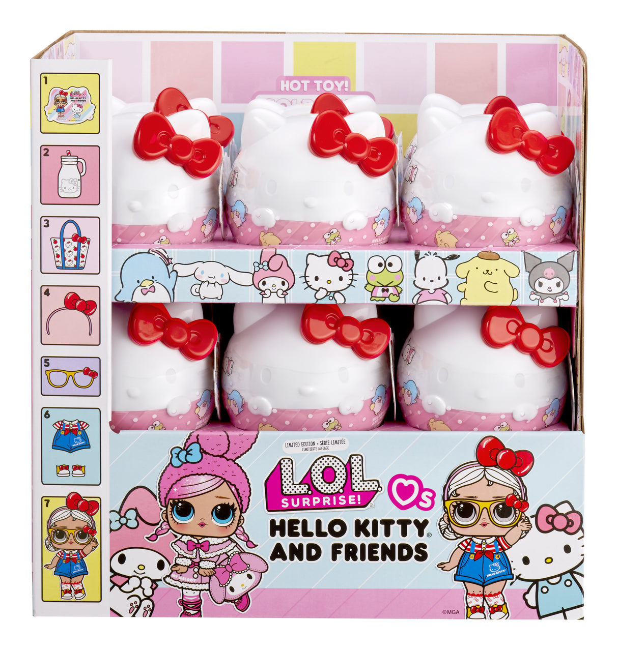 L.O.L. Surprise! - Loves Hello Kitty and Friends - 1 Poupée, Tenues et Accessoires, Emballage Opaque, 8 Poupées a collectionner