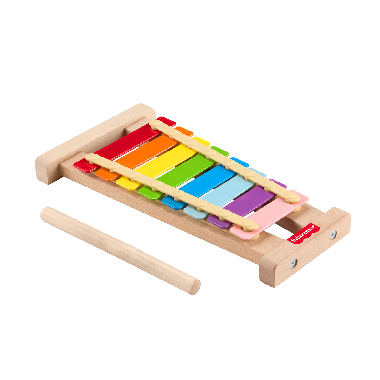 Fisher-Price-Xylophone en bois, instrument de musique avec 2 pieces HXV13