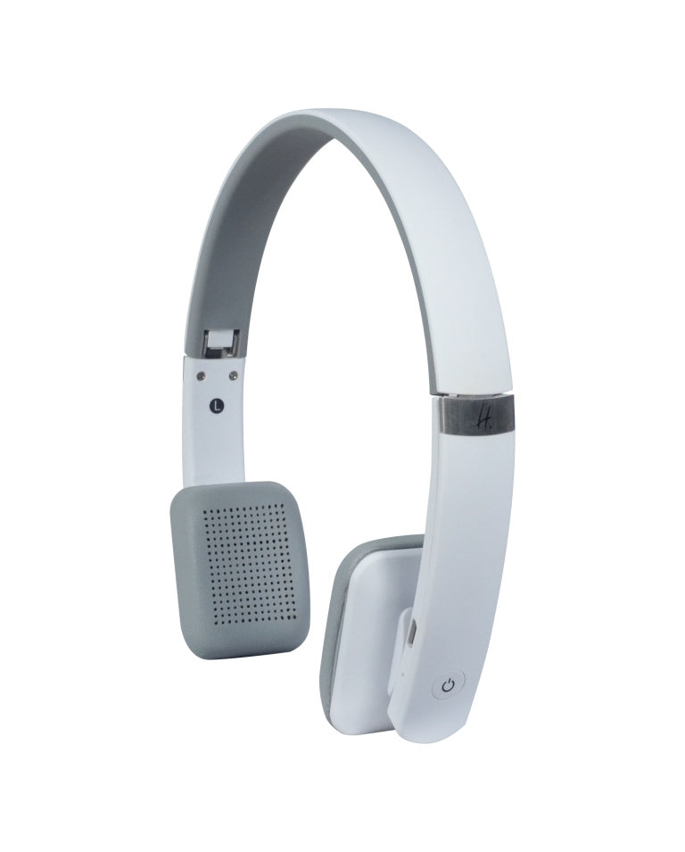 Casque micro Halterrego H.Swallow bluetooth/filaire, blanc