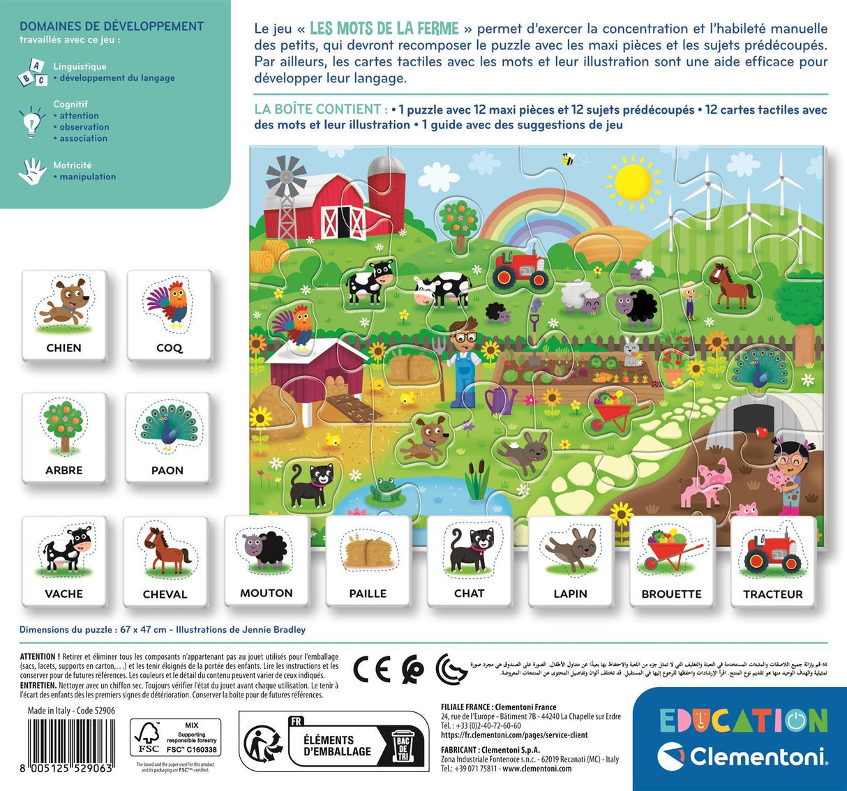 Clementoni - Coffret de 8 jeux en 1 - Jeux éducatifs formes, couleurs, nombres, quantités - Dés 3 ans