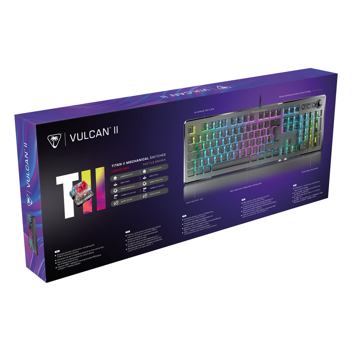 Clavier gaming PC mécanique - TURTLE BEACH - Vulcan II - Noir