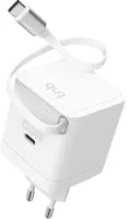 Chargeur secteur T'nB GaN 1x USB-C 65W avec c�ble (Blanc)