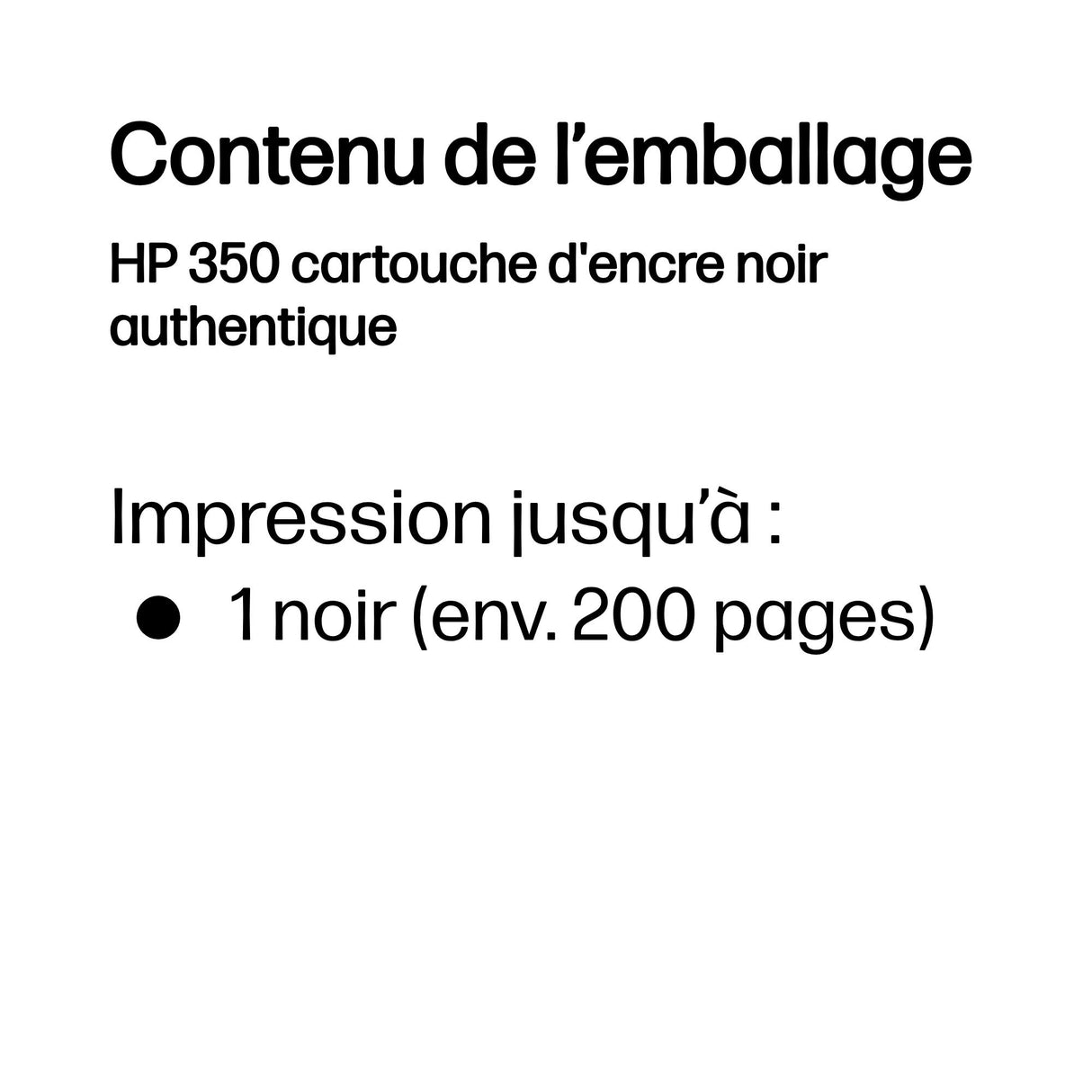 Cartouche d'encre HP 350 (Noir)