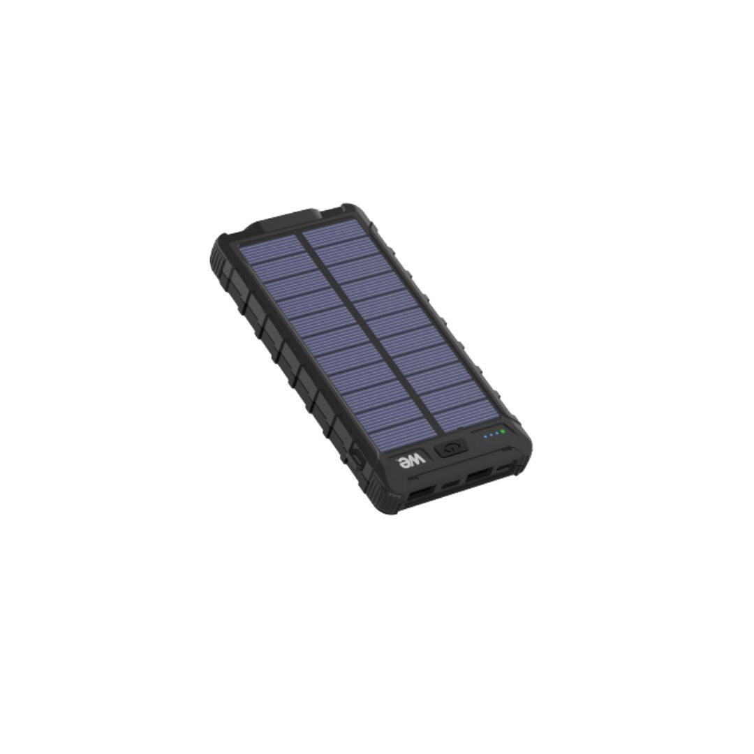 WE Batterie de secours 10000 mAh - Antichocs - 2 ports USB - 10W - Panneaux sola
