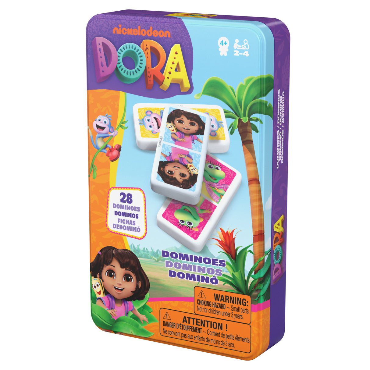 Dora - 28 Dominos - Boîte métal - des 4 ans - Dora l'exploratrice