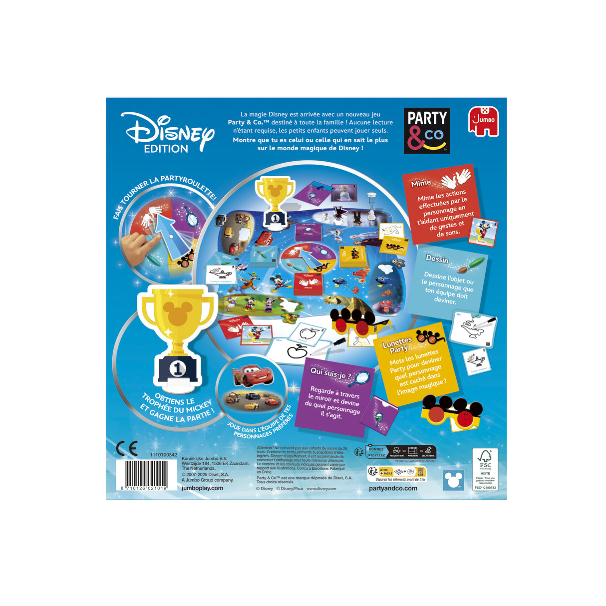 PARTY & CO Disney - Jeu de société - DUJARDIN - Défis autour de l'univers Disney pour toute la famille !