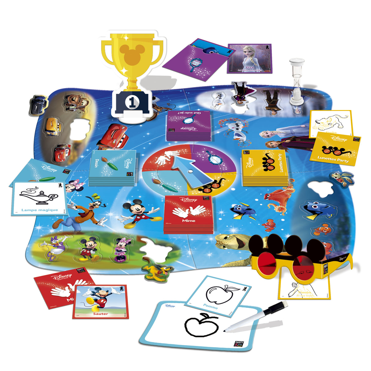 PARTY & CO Disney - Jeu de société - DUJARDIN - Défis autour de l'univers Disney pour toute la famille !
