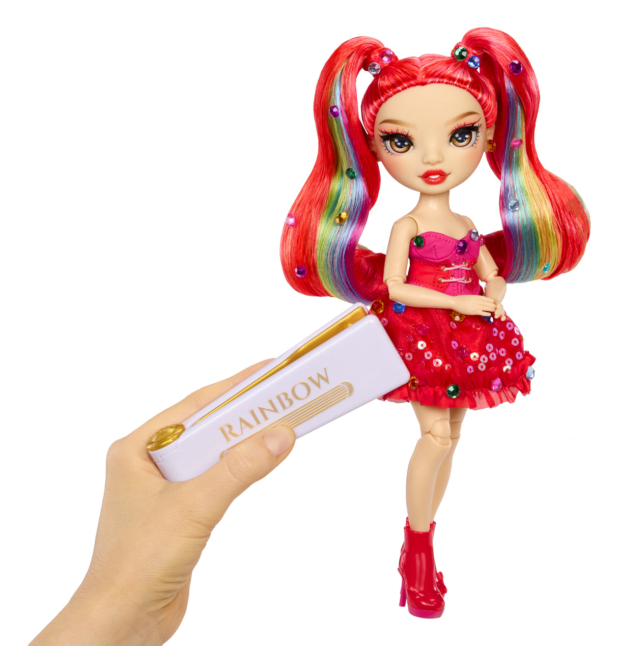 Rainbow High - Poupée Mannequin Be Dazzling - Vivienne Rouge - 28 cm - Pierres précieuses scintillantes et accessoires inclus