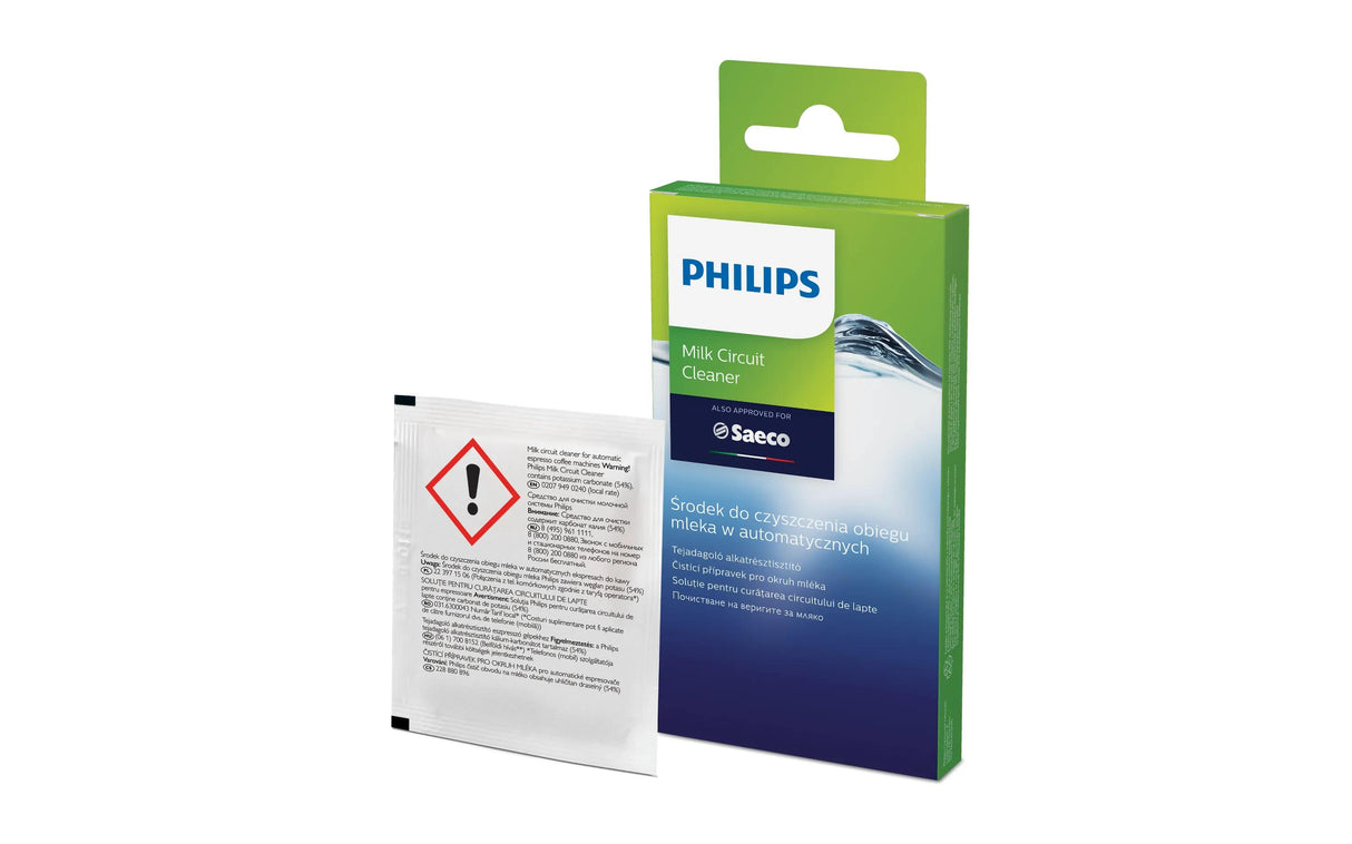 Nettoyant cafetiere Circuit lait - PHILIPS - CA6705/10 - compatible cafetieres Philips & Saeco - x6 sachets (6 mois)
