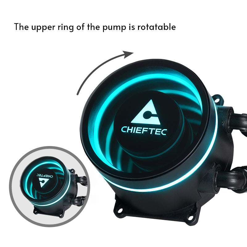 Kit Watercooling AIO Chieftec Iceberg Dark RGB - 240mm (Noir)
