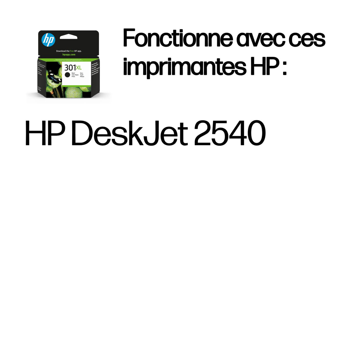 Cartouche d'encre HP 301 XL (Noir)