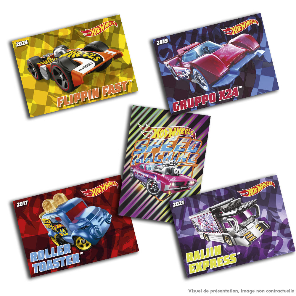 Boîte de Stickers - PANINI - Hot Wheels TC - 24 pochettes - 1 carte édition limitée - 144 stickers