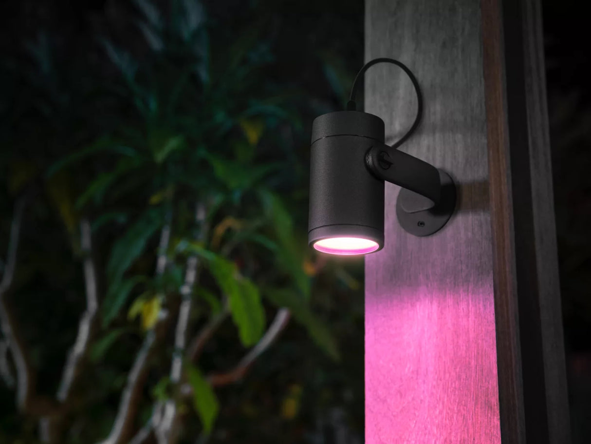 Projecteur de jardin - PHILIPS HUE - Lily - Lumiere blanche et colorée - Noir - Basse tension - Extension - IP67