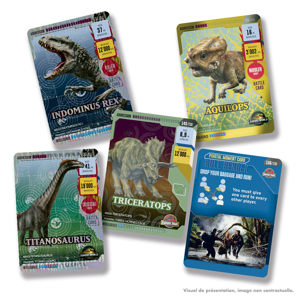Boîte de 18 pochettes - PANINI - JURASSIC WORLD 4 TCG - 144 cartes + carte edition limitée n°2