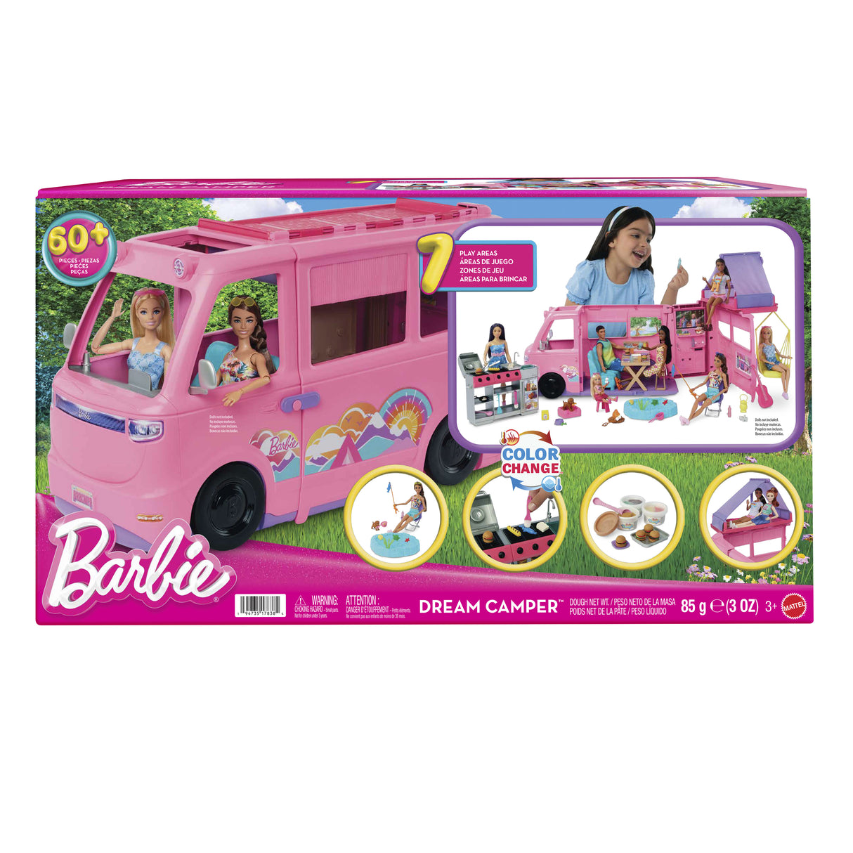 Barbie - Camping Car de Reve - plus de 60 accessoires - Barbie - HRJ78