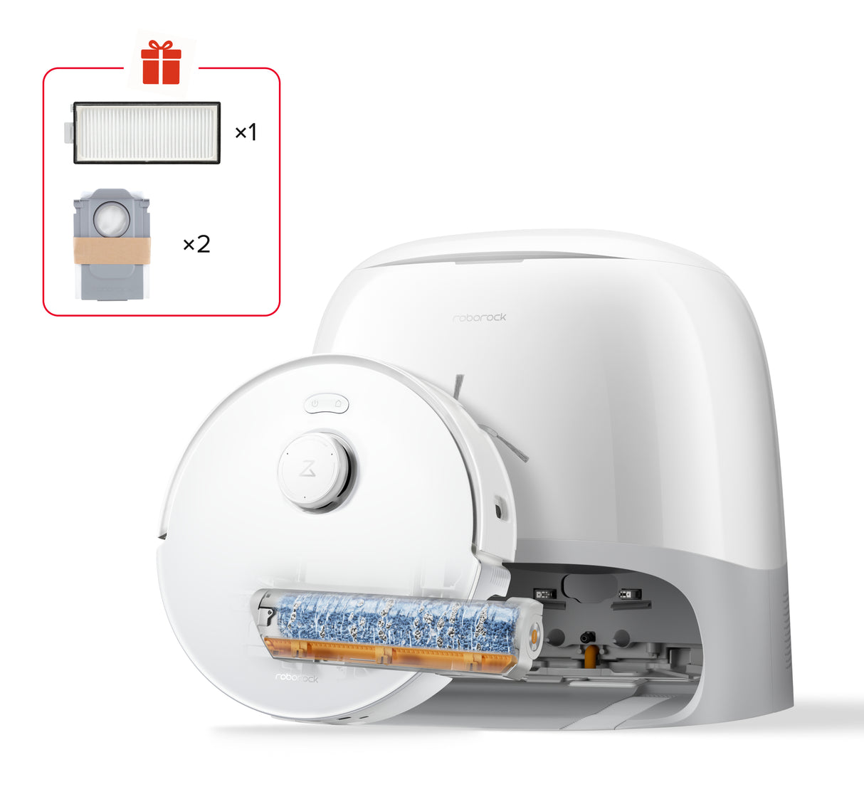 ROBOROCK Qrevo Curv 2 FlowX - Aspirateur Robot Laveur - 20.000 Pa - Nettoyage SpiraFlow - Double Anti-Enchevetrement