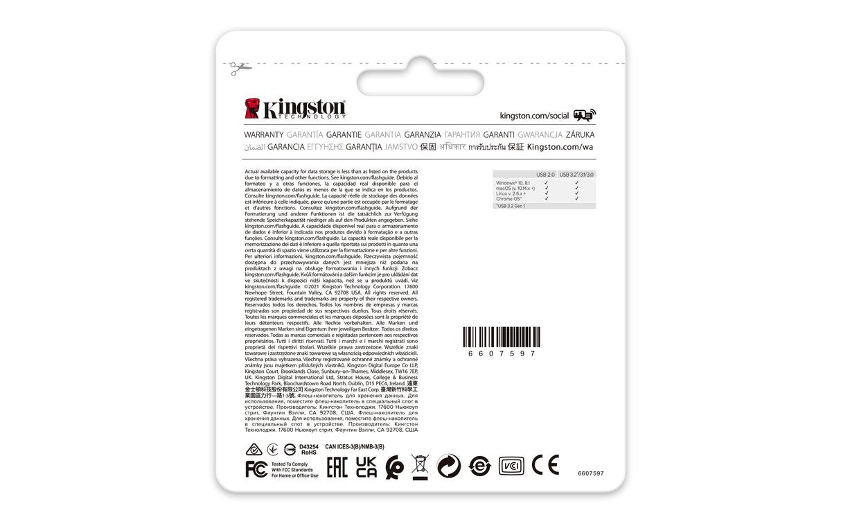 Clé USB 3.2 Kingston DataTraveler Exodia M - 64Go (Bleu/Noir)