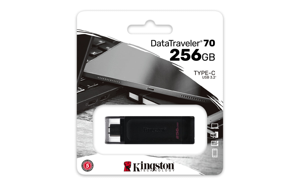 Clé USB-C 3.2 Kingston DataTraveler 70 - 256Go