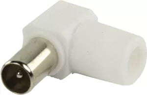 Lot de 2 Connecteurs Valueline Coaxial m�le (Blanc)